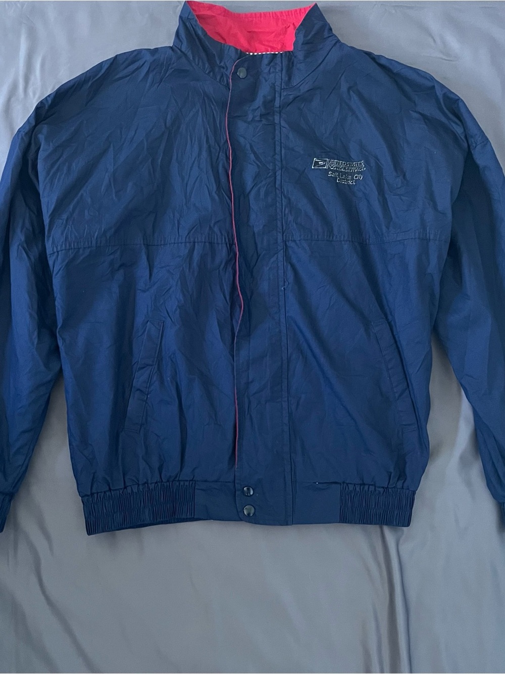 Vintage USPS Jacket Full Zip Packable Size Large Uniform Workwear Postal